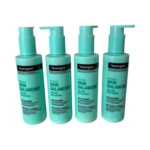 Neutrogena Skin balancing oily skin clay cleanser - 4 x 186ml - Picture 1 of 2
